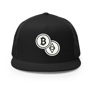 Bitcoin, Ethereum Hat, Trucker, Snapback, Cap, Trader, BITC, ETH
